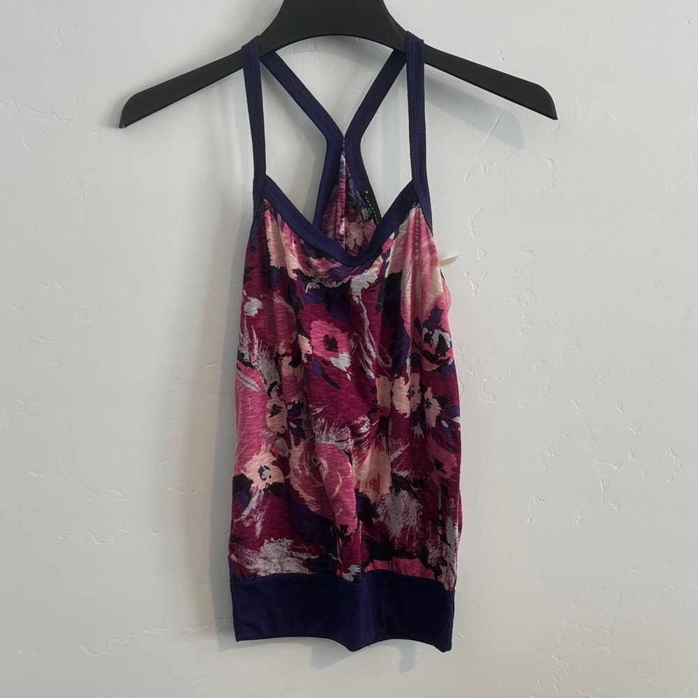 Pink and Purple Floral Racerback Tank Top